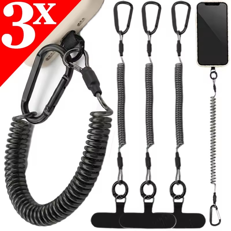 Carabiner Keychain - Гибкий страховочный шнур для телефона с